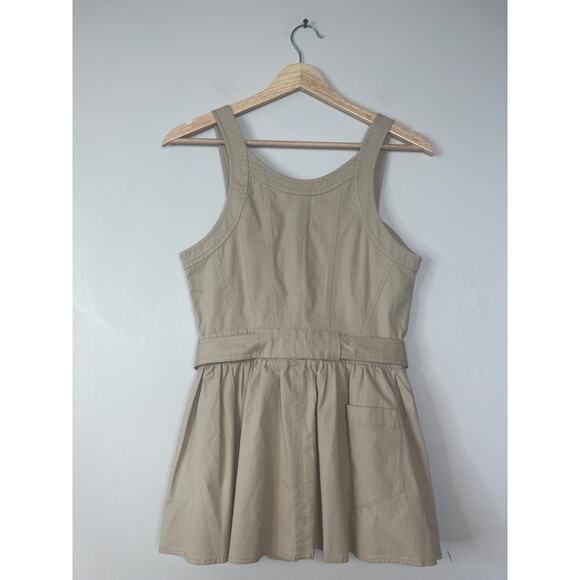 NWT Marissa Webb Brielle Canvas and Tulle Seamed Trench Vest Top Blouse - Picture 8 of 9